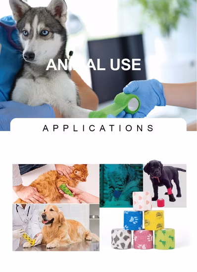 CE FDA カスタマイズされた卸売粘着獣医犬弾性包帯ペット用品