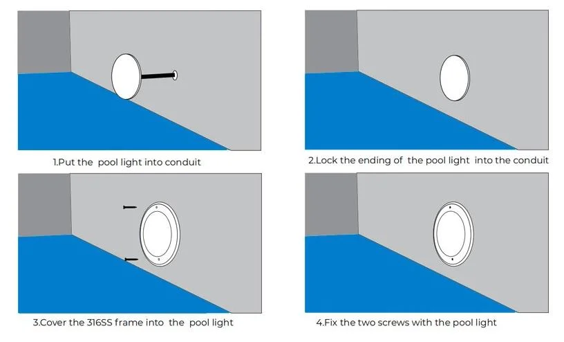 LED Swimming Pool SPA Cool White Light Underwater 12V 12W Waterproof Recessed IP68 LED Pool Light