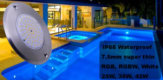 屋外防水IP68 PVC LED 3000K 6000K水中プール凹型LEDプールSPAライト
